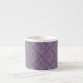 Tasse Expresso Papier peint floral pourpre (Devant)