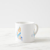 Tasse Expresso Papillon Abstrait (Devant droit)
