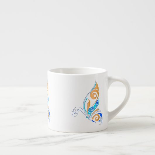 Tasse Expresso Papillon Abstrait (Droite)
