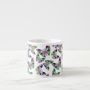Tasse Expresso Papillon abstrait de dessin animé transparent mign