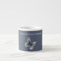 Papillon crème bleu  