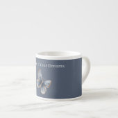 Tasse Expresso Papillon crème bleu (Devant droit)