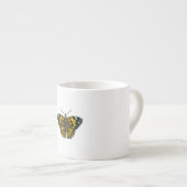 Tasse Expresso Papillon de femme peint (Devant droit)