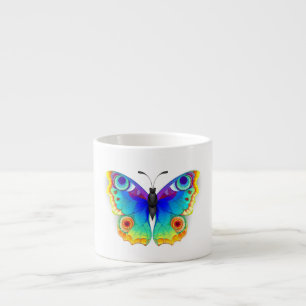 Tasse Expresso Papillon Paon Arc-en-Ciel