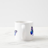 Tasse Expresso Papillon peint en violet (Dos)