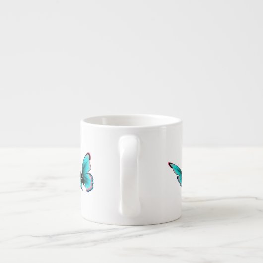 Tasse Expresso Papillon turquoise (Dos)