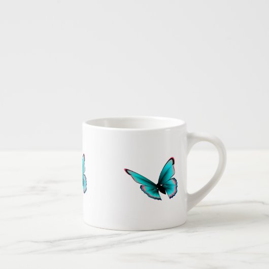 Tasse Expresso Papillon turquoise (Droite)