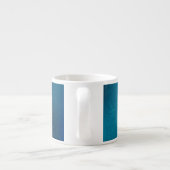 Tasse Expresso Papillons dorés sur fond bleu (Dos)
