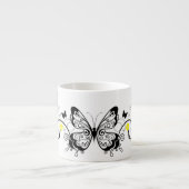Tasse Expresso Papillons en dentelle noire 10 (Devant)