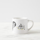 Tasse Expresso Papillons en dentelle noire 3 (Droite)