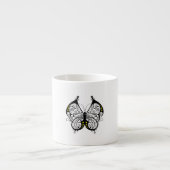 Tasse Expresso Papillons en dentelle noire 5 (Devant)