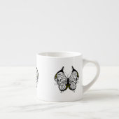 Tasse Expresso Papillons en dentelle noire 5 (Droite)