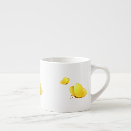Tasse Expresso Papillons jaunes simples (Droite)