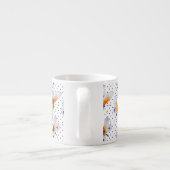 Tasse Expresso Papillons Mignons Et Points Violets (Dos)