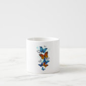 Tasse Expresso Papillons volants Morpho et Monarch (Devant)