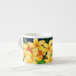 Tasse Expresso Paradis tropical Plumeria Hawaiian
