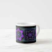 Tasse Expresso Parapluie violet & coeurs .7 (Devant droit)