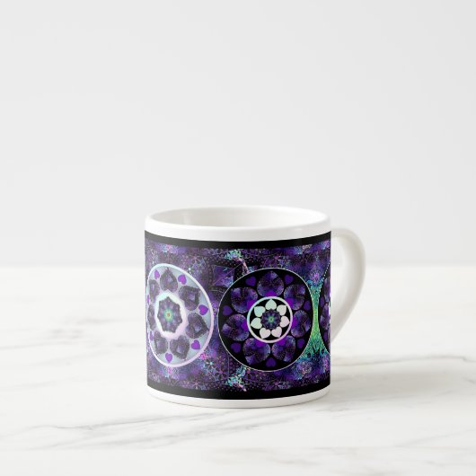 Tasse Expresso Parapluie violet & coeurs .7 (Devant droit)