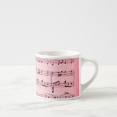 Tasse Expresso Partition de musique rose (Droite)