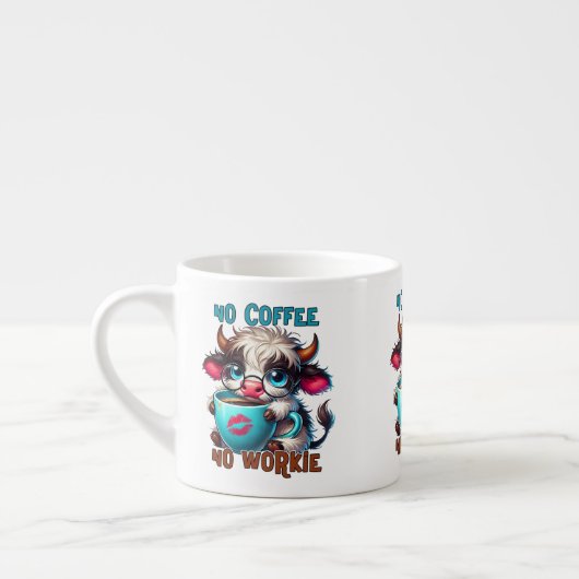Tasse Expresso Pas de café, pas de travail (Gauche)