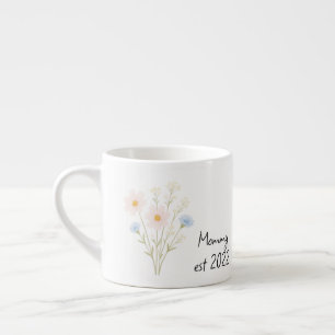 Tasse Expresso Pastel Fleur sauvage - Personnalisée Maman Est.