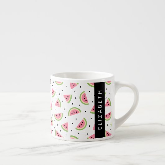 Tasse Expresso Pastèque Rose, Pâtes De Pâques, Votre Nom (Droite)
