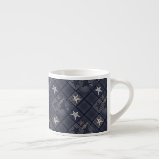 Tasse Expresso Patchwork bleu (Droite)