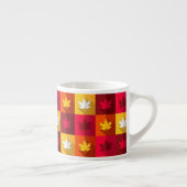 Tasse Expresso Patchwork Feuilles d'érable d'automne (Droite)