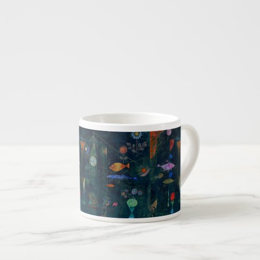 Tasse Expresso Paul Klee Fish Magic Peinture Abstraite Art graphi (Devant droit)
