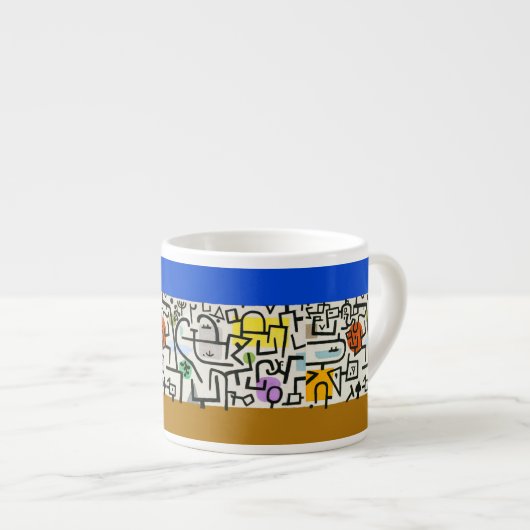 Tasse Expresso Paul Klee Rich Harbour Expressionnisme Abstrait (Devant droit)
