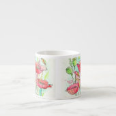 Tasse Expresso Pavots peints d'aquarelle (Devant)