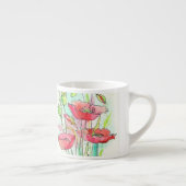 Tasse Expresso Pavots peints d'aquarelle (Droite)
