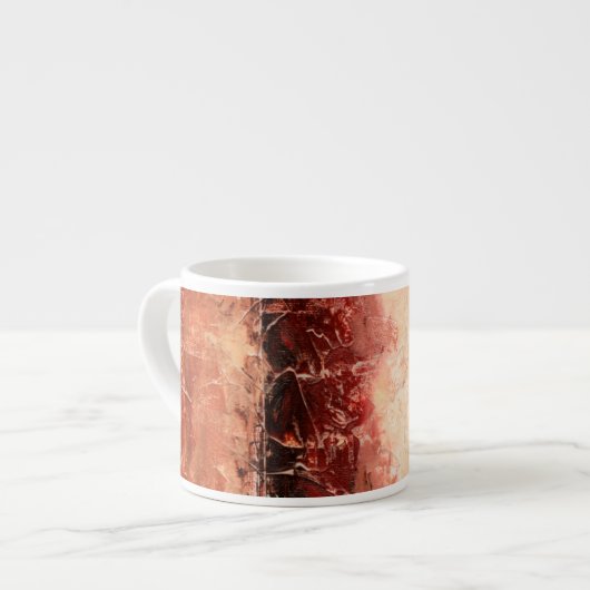 Tasse Expresso Paysage rouge Abstrait (Devant gauche)