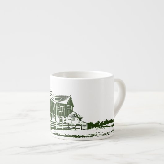 Tasse Expresso Paysage rural maison de ferme de style coupe (Devant droit)