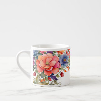 Tasse Expresso PD Floral Aquarelle Serein