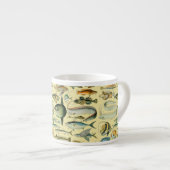 Tasse Expresso Pêche scientifique vintage (Devant droit)