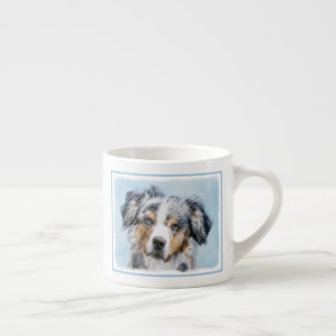 Tasse Expresso Peinture de berger américaine miniature - Chien Ar