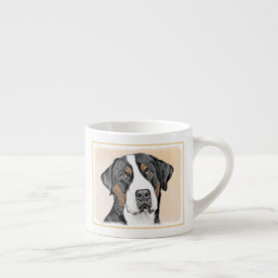 Tasse Expresso Peinture de Chien de Montagne - Art original