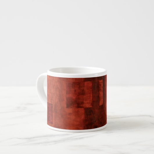Tasse Expresso Peinture de Crimson profonde avec formes géométriq (Devant gauche)