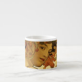 Tasse Expresso Peinture de fruits Alphonse Mucha (Devant)