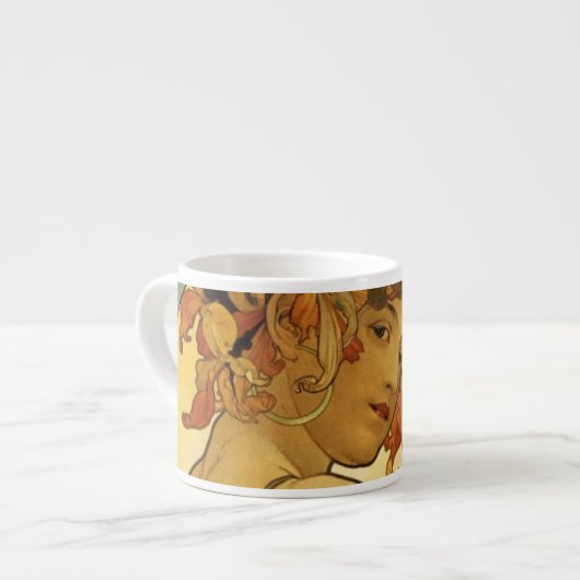 Tasse Expresso Peinture de fruits Alphonse Mucha (Devant gauche)