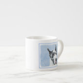 Tasse Expresso Peinture de Great Dane (Harlequin) - Art original  (Devant droit)