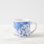 Tasse Expresso Peinture de l'île grecque de Santorin (Droite)