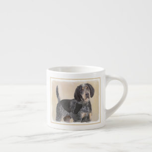 Tasse Expresso Peinture de linge bluetick - mignon chien original