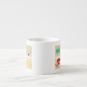 Tasse Expresso Peinture de quatre blocs de bois pour enfants (Devant)