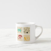 Tasse Expresso Peinture de quatre blocs de bois pour enfants (Droite)