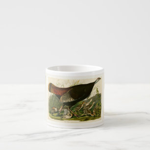 Tasse Expresso Peinture d'oiseaux sauvages de Turquie Audubon