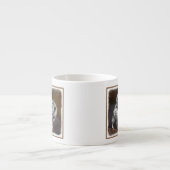 Tasse Expresso Peinture Keeshond Playtime - Jolie art original ch (Devant)