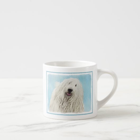 Tasse Expresso Peinture Komondor - Cute Original Chien Art (Droite)