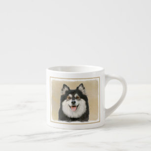 Tasse Expresso Peinture Lapphund Finlandaise - Joli art original 